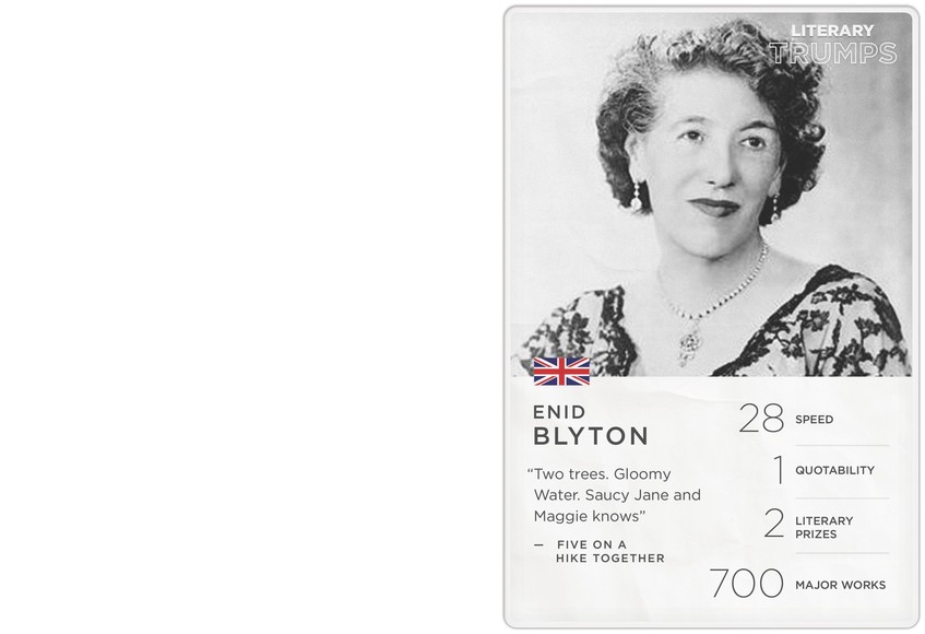 Beautifully-designed cards. Here's Enid Blyton.