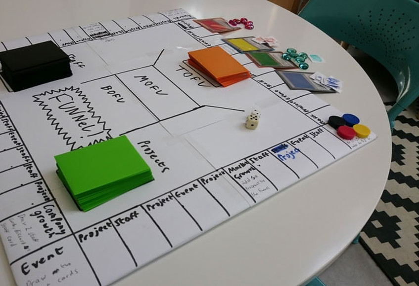 The Funnel prototype - this is how all good board games start...