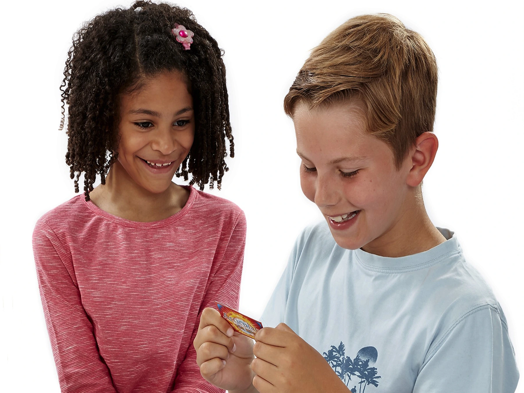 Two children playing Articulate for Kids